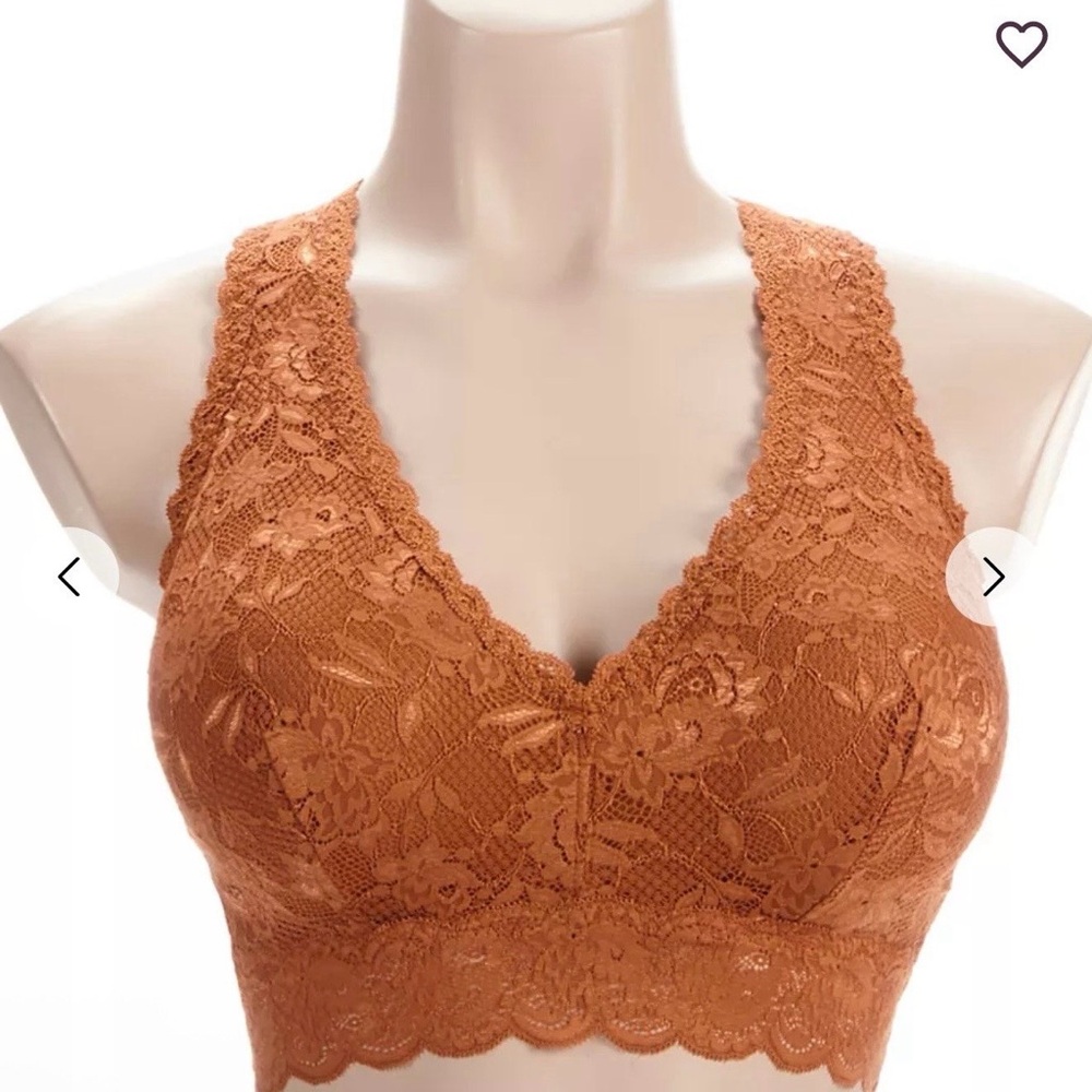 NWT Cosabella Never Say Never Curvy Racie Racerback Bralette Dark Copper Small